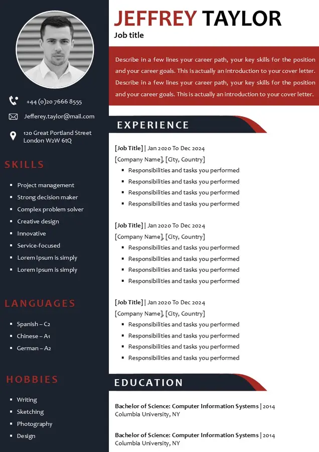 free Professional Resume Template