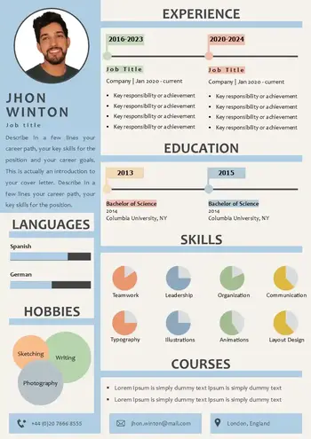 Free Infographic CV Template