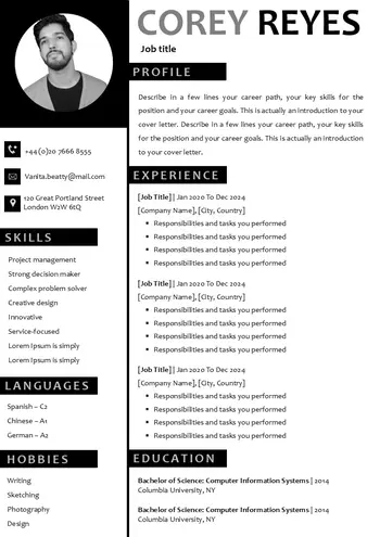 Free Simple CV Template